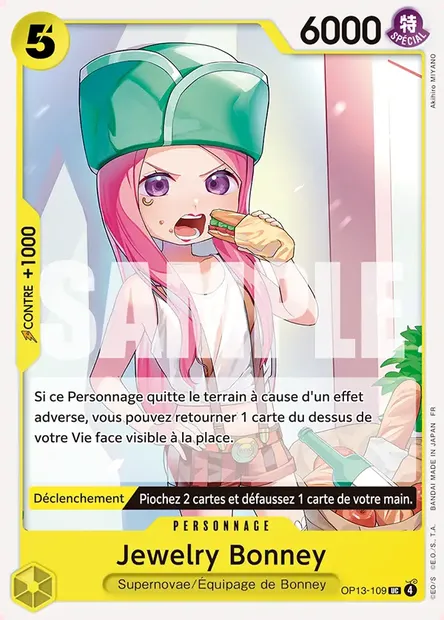 Jewelry Bonney, carte One Piece OP13-109 — extension SUCCESSEURS