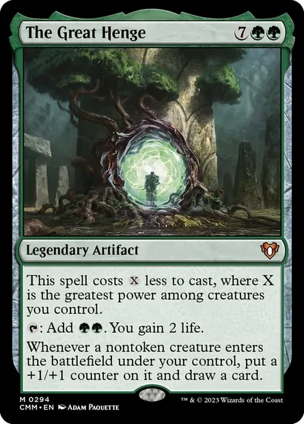 Le Grand Cromlech, carte Magic CMM 294 — extension Commander Masters