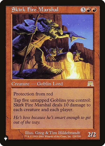 Maréchal-feu skirkien, carte Magic PLST ONS-229 — extension The List