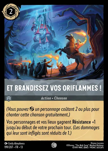 Et brandissez vos oriflammes !, carte Disney Lorcana CH13-199 — extension Invasion Epineuse!
