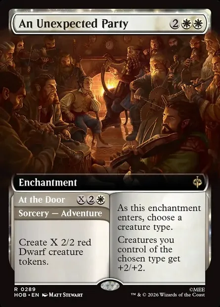 An Unexpected Party // At the Door, Magic card HOB 289 — The Hobbit set
