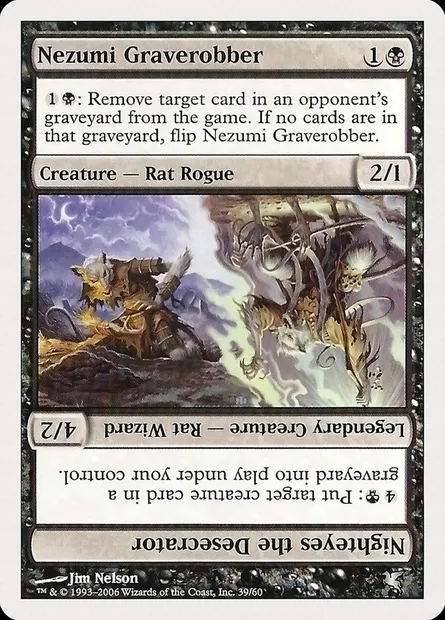 Nezumi Graverobber // Nighteyes the Desecrator, Magic card PHUK 39 — Hachette UK set