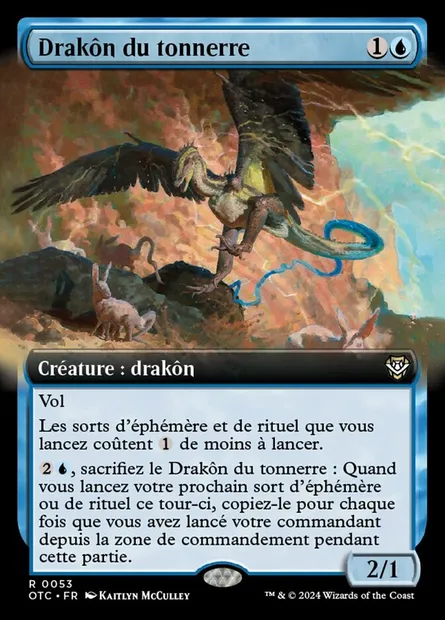 Drakôn du tonnerre, carte Magic OTC 53 — extension Outlaws of Thunder Junction Commander