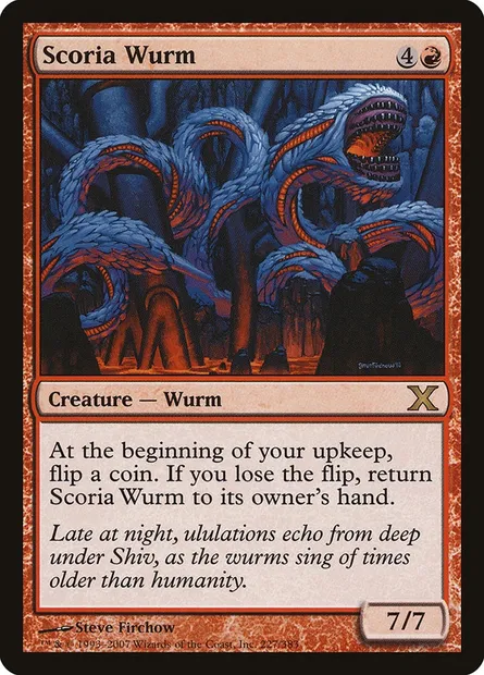 Scoria Wurm, Magic card 10E 227 — Tenth Edition set