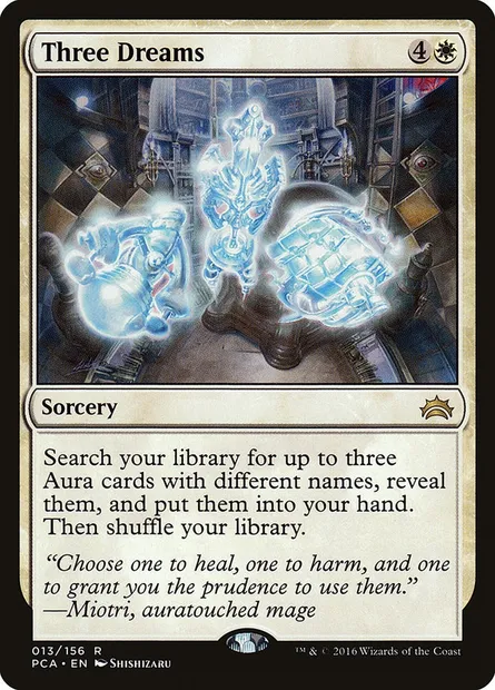Trois rêves, carte Magic PCA 13 — extension Planechase Anthology