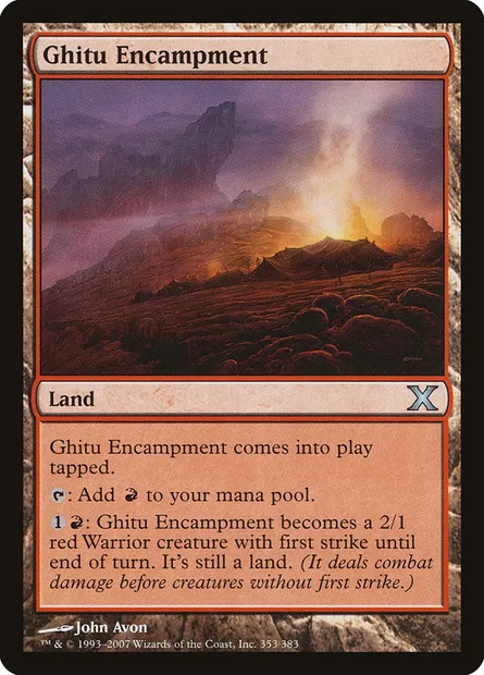 Ghitu Encampment, Magic card 10E 353 — Tenth Edition set