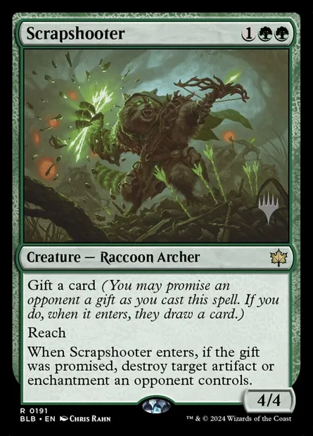 Scrapshooter, Magic card PBLB 191p — Bloomburrow Promos set