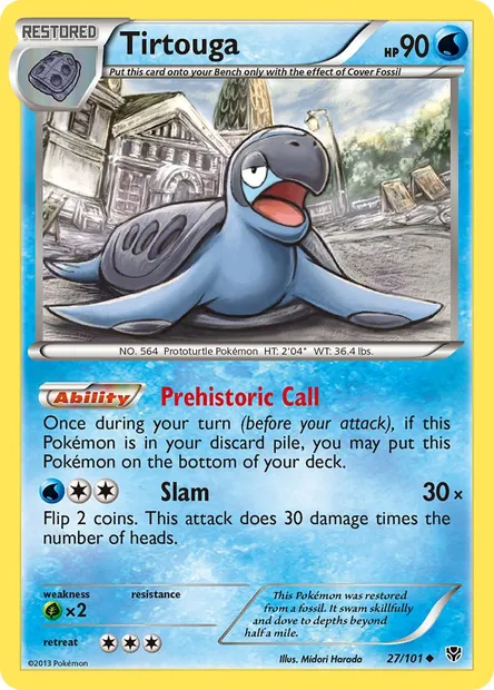Tirtouga, Pokémon card PLB 27 — Plasma Blast set