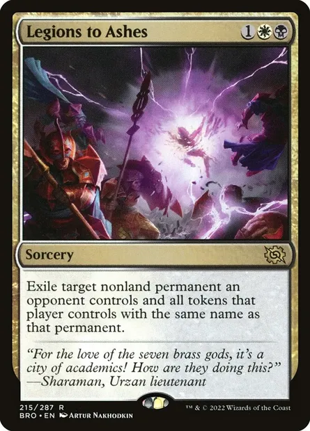 Legions to Ashes, Magic card BRO 215 — The Brothers' War set