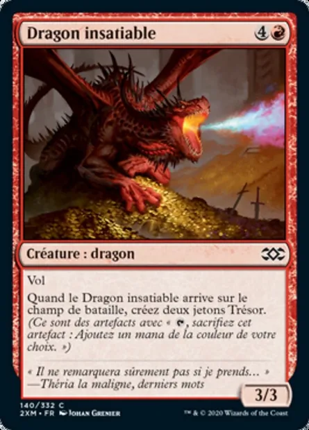 Dragon insatiable, carte Magic 2XM 140 — extension Double Masters