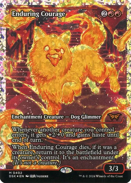 Courage perpétuel, carte Magic DSK 402 — extension Duskmourn: House of Horror