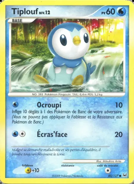 Tiplouf, carte Pokémon PL 85 — extension Platine
