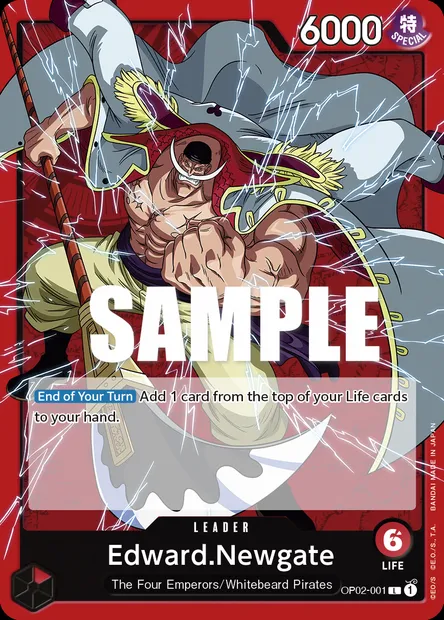 Edward Newgate, carte One Piece OP02-001 — extension PARAMOUNT WAR