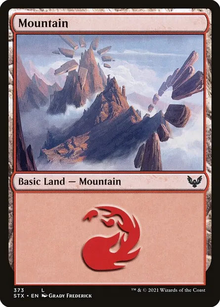 Mountain, Magic card STX 373 — Strixhaven: School of Mages set