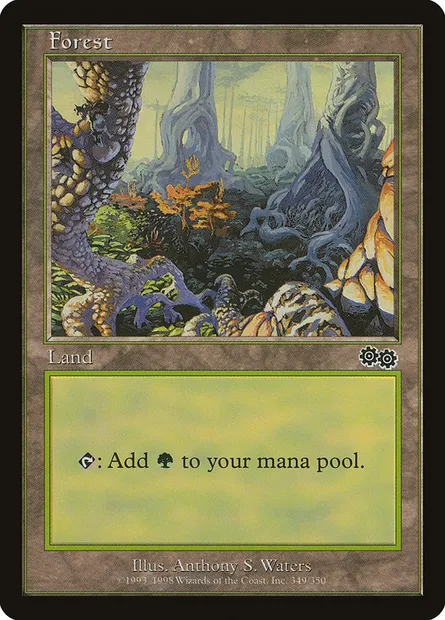 Forest, Magic card USG 349 — Urza's Saga set