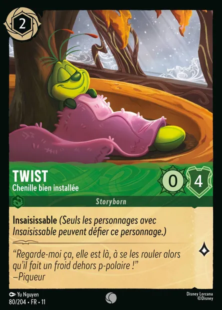 Twist - Chenille bien installée, carte Disney Lorcana CH11-080 — extension Givresort