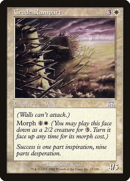 Crude Rampart, Magic card ONS 17 — Onslaught set