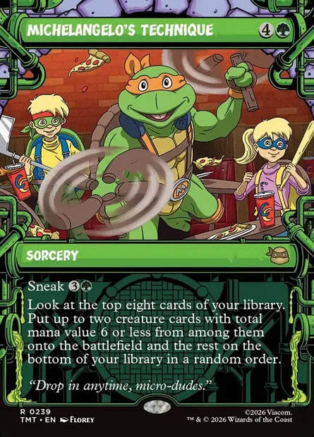 Michelangelo's Technique, Magic card TMT 239 — Teenage Mutant Ninja Turtles set