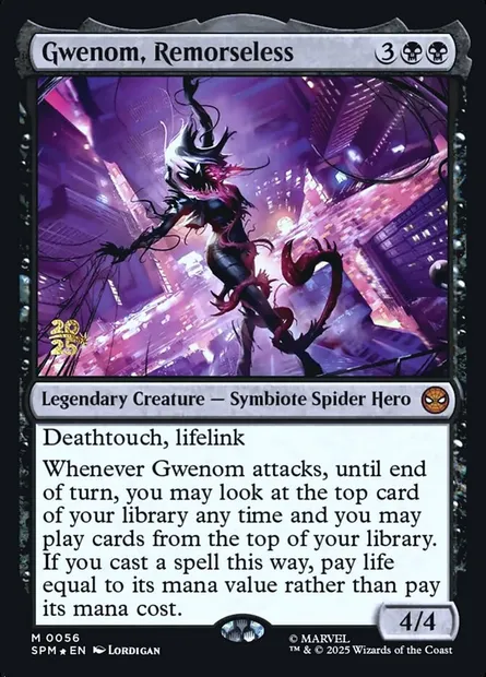 Gwenom, Remorseless, Magic card PSPM 56s — Marvel's Spider-Man Promos set
