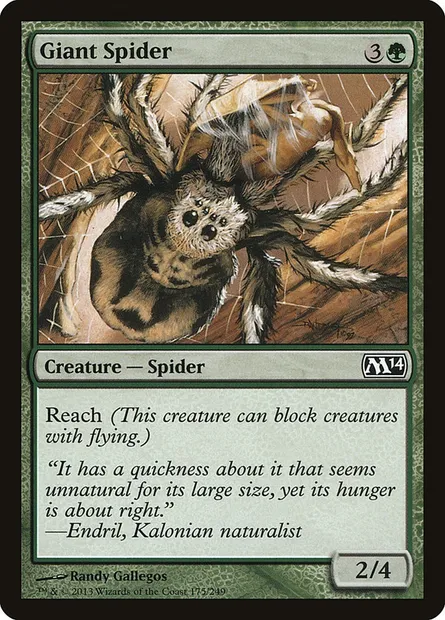Giant Spider, Magic card M14 175 — Magic 2014 set