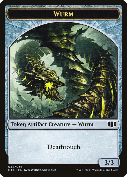Wurm, carte Magic TC14 32 — extension Commander 2014 Tokens