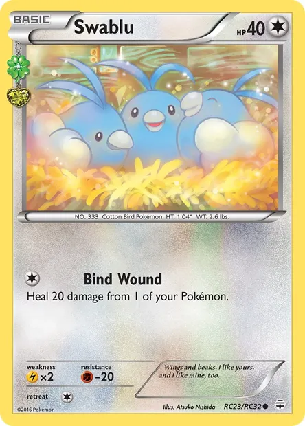 Swablu, Pokémon card GEN RC23 — Generations set