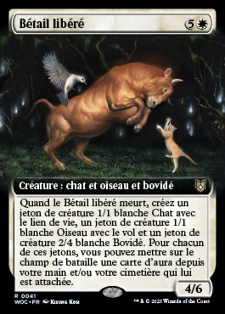 Bétail libéré, carte Magic WOC 41 — extension Wilds of Eldraine Commander