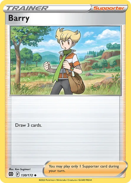 Barry, Pokémon card BRS 130 — Brilliant Stars set