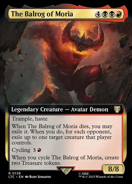 The Balrog of Moria, Magic card LTC 129 — Tales of Middle-earth Commander set