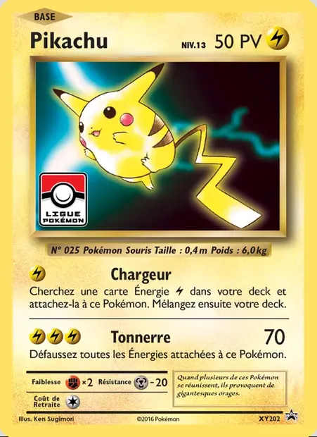 Pikachu, carte Pokémon XY 202 — extension Promo XY