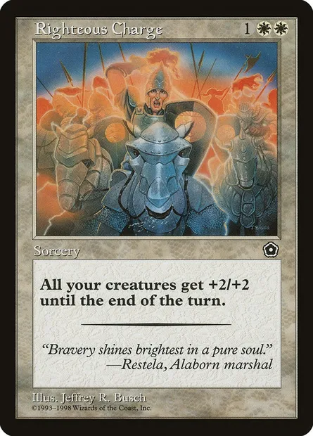 Charge des justes, carte Magic P02 20 — extension Portal Second Age