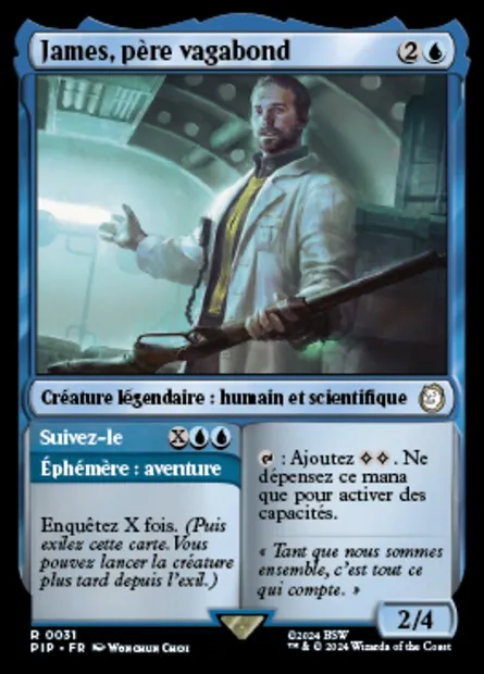 James, père vagabond // Suivez-le, carte Magic PIP 31 — extension Fallout