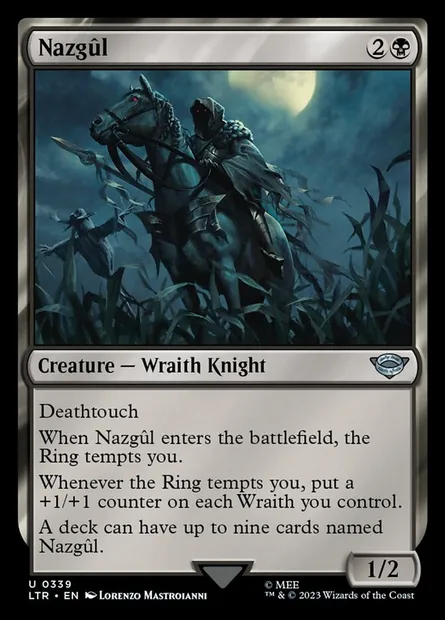 Nazgûl, Magic card LTR 339 — The Lord of the Rings: Tales of Middle-earth set