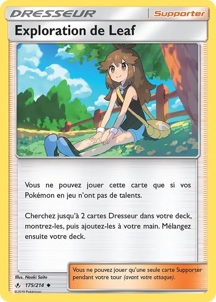 Exploration de Leaf, carte Pokémon UNB 175 — extension Alliance Infaillible