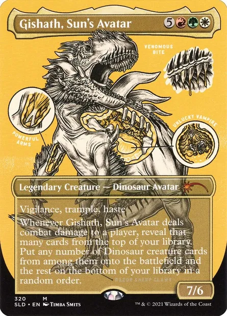 Gishath, Sun's Avatar, Magic card SLD 320 — Secret Lair Drop set