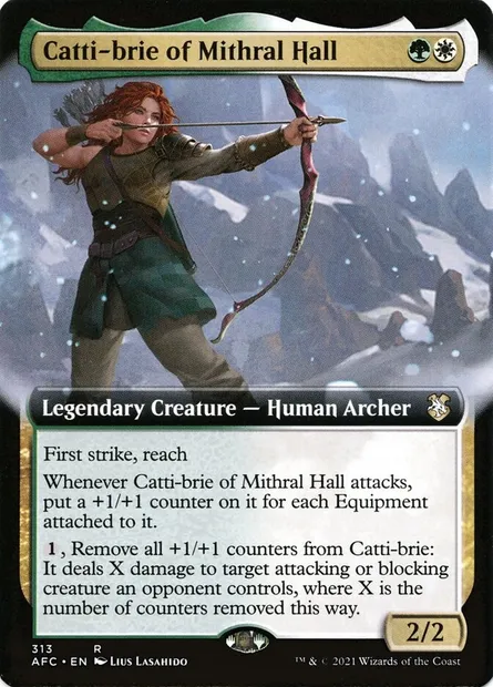 Catti-brie of Mithral Hall, Magic card AFC 313 — Forgotten Realms Commander set