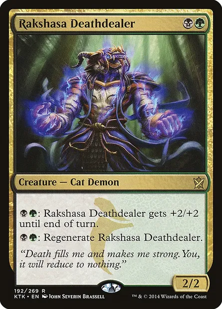 Rakshasa Deathdealer, Magic card KTK 192 — Khans of Tarkir set
