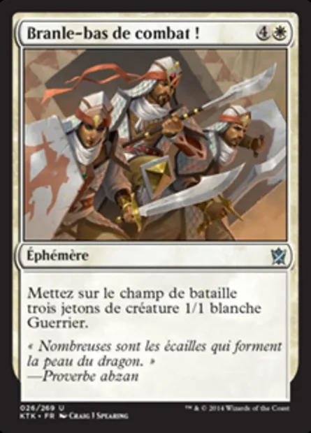 Branle-bas de combat !, carte Magic KTK 26 — extension Les Khans de Tarkir