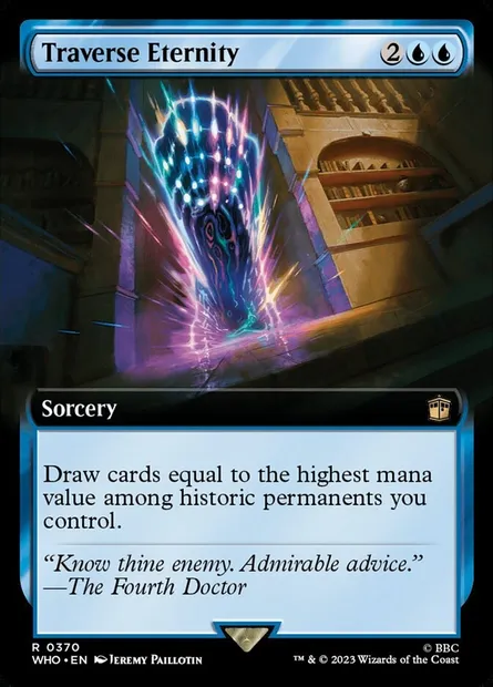 Traverser l'éternité, carte Magic WHO 370 — extension Doctor Who
