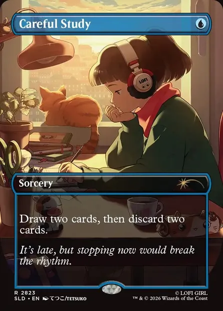 Careful Study, Magic card SLD 2823 — Secret Lair Drop set