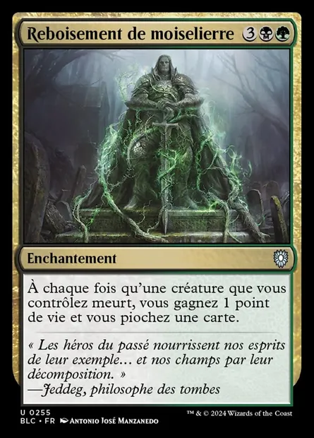 Reboisement de moiselierre, carte Magic BLC 255 — extension Bloomburrow Commander