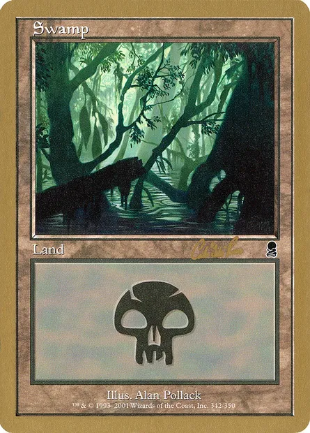 Swamp, Magic card WC02 cr342 — World Championship Decks 2002 set