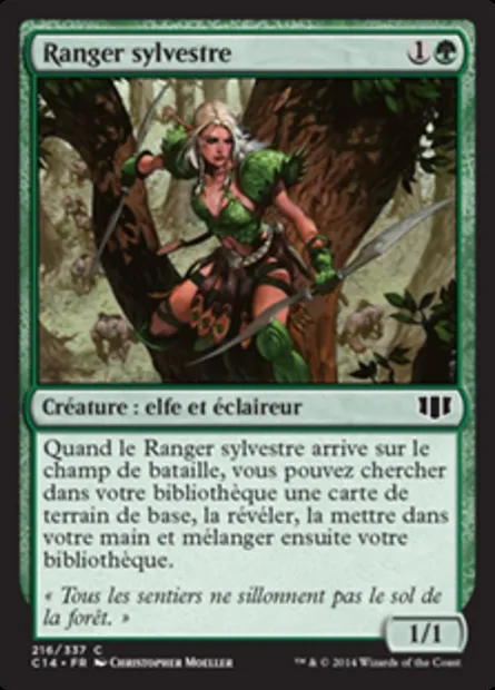 Ranger sylvestre, carte Magic C14 216 — extension Commander 2014