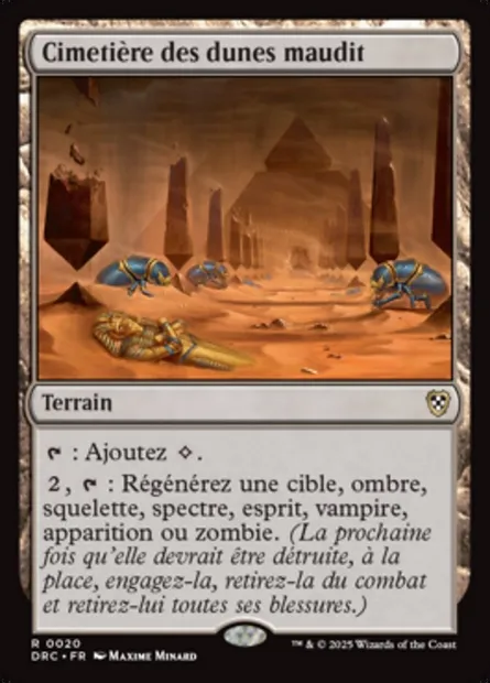 Cimetière des dunes maudit, carte Magic DRC 20 — extension Aetherdrift Commander