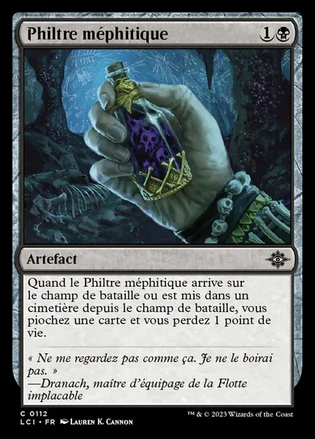 Philtre méphitique, carte Magic LCI 112 — extension The Lost Caverns of Ixalan