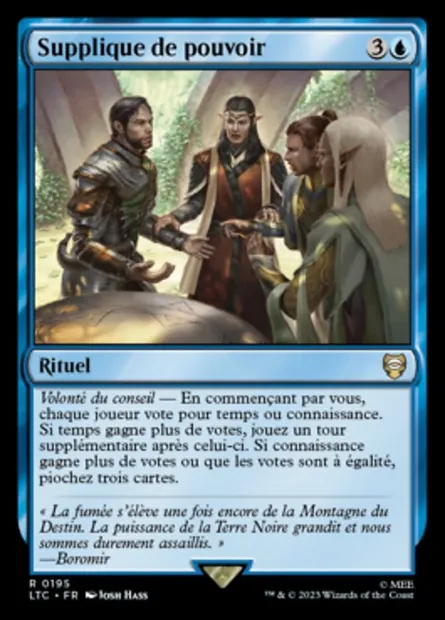 Supplique de pouvoir, carte Magic LTC 195 — extension Tales of Middle-earth Commander