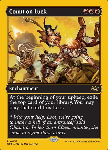 Count on Luck, Magic card DFT 457 — Aetherdrift set