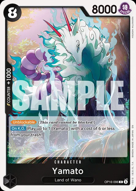 Yamato, One Piece card OP16-096 — THE TIME OF BATTLE set