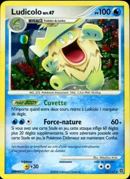 Ludicolo, carte Pokémon SW 13 — extension Merveilles Secrètes