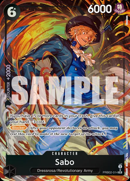 Sabo, One Piece card PRB02-014 — ONE PIECE CARD THE BEST vol.2 set